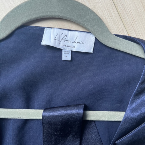 Navy mini wrap dress - Picture 2 of 5